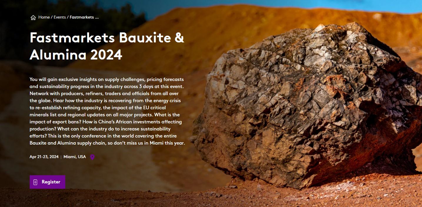 Fastmarkets<br>Bauxite & Alumina Conference 2024